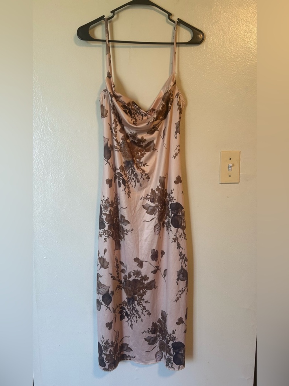 Earthy XL Botanical Slip Dress Artsy Hippie Whimsy Indie Boho Desert Fairy